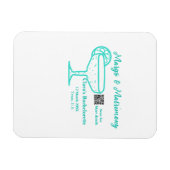 Turquoise Margs & Matrimone Junggeselinnen-Abschie Magnet (Horizontal)