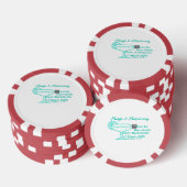 Turquoise Margs & Matrimone Junggeselinnen-Abschie Pokerchips (Stapel)