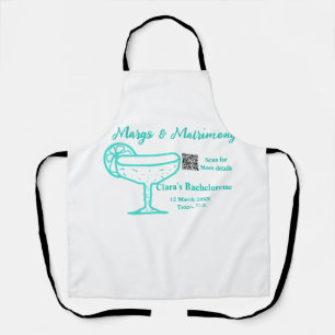 Turquoise Margs & Matrimone Junggeselinnen-Abschie Schürze