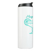 Turquoise Margs & Matrimone Junggeselinnen-Abschie Thermosbecher (Nach links gedreht)