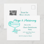 Turquoise Margs & Matrimone Tequila Postkarte (Vorne/Hinten)