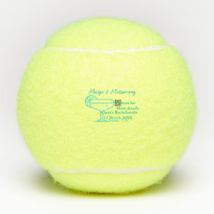 Turquoise Margs & Matrimony Junggesellinnenabschie Tennisbälle