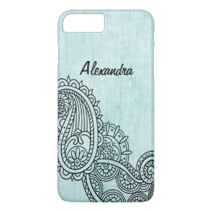 Turquoise Mehndi Motif iPhone 7 Plus Fall Case-Mate iPhone Hülle