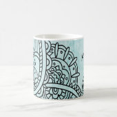 Turquoise Mehndi Motif Tasse (Mittel)
