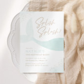 Turquoise Mermaid Girl Birthday Party Einladung