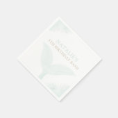 Turquoise Mermaid Girl Birthday Party Serviette (Ecke)