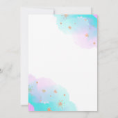 Turquoise Mermaid Splish Splash Girl Birthday Einladung (Rückseite)