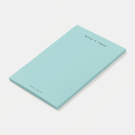 Turquoise minimal  personalized retro aesthetic  post-it klebezettel (angewinkelt)