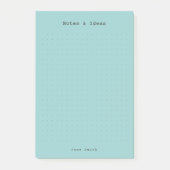 Turquoise minimal  personalized retro aesthetic  post-it klebezettel (Vorderseite)