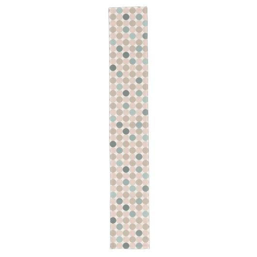 Turquoise Mocha Geometric Table Runner Großer Tischläufer (Vorderseite)