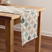 Turquoise Mocha Geometric Table Runner Großer Tischläufer (Beispiel)