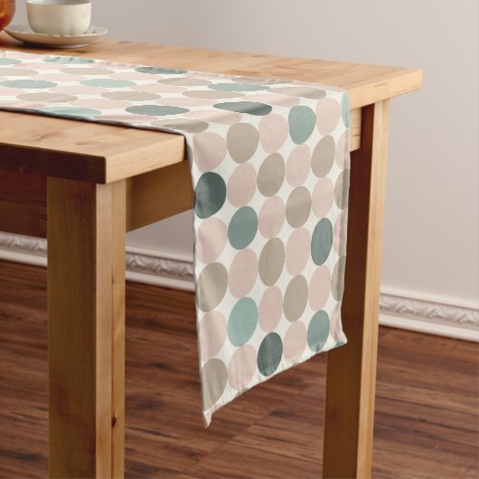 Turquoise Mocha Geometric Table Runner Großer Tischläufer (Beispiel)
