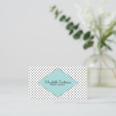 Turquoise Modern Stars Business Card Telefonnummerkarte (Stehend Vorderseite)