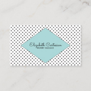 Turquoise Modern Stars Business Card Telefonnummerkarte