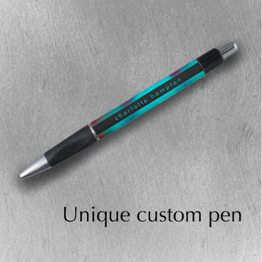 Turquoise Modern Unique Cool Groovy Personalized Kugelschreiber