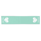 Turquoise Mono Herztisch Läufer für Hochzeiten (Horizontal)