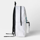 Turquoise monogram wedding couple name simple styl bedruckter rucksack (Links)