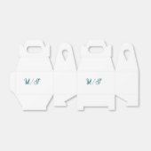 Turquoise monogram wedding couple name simple styl geschenkschachtel (Ungefaltet)