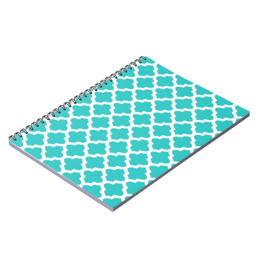 Turquoise-Muster-Notebook Notizblock (Linke Seite)