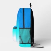 Turquoise Ombre Backpack Bedruckter Rucksack (Rechts)