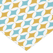 Turquoise Orange Diamond Circle Pattern Mitteljahr Kurzer Tischläufer (Ecke)