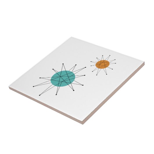 Turquoise Orange Franciscan Sternexplosion Mitte J Fliese (Seite)