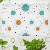 Turquoise Orange Franciscan Sternexplosion Mitte J Geschirrtuch (Gefaltet)