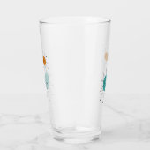 Turquoise Orange Franciscan Sternexplosion Mitte J Glas (Rechts)