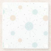 Turquoise Orange Franciscan Sternexplosion Mitte J Glasuntersetzer (Rückseite)