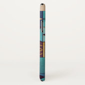 Turquoise & Orange Patchwork Case-Mate iPhone Hülle (Hinten/Rechts)