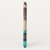 Turquoise & Orange Patchwork  Case-Mate iPhone Hülle (Hinten/Rechts)