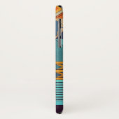 Turquoise & Orange Patchwork  Case-Mate iPhone Hülle (Hinten/Links)