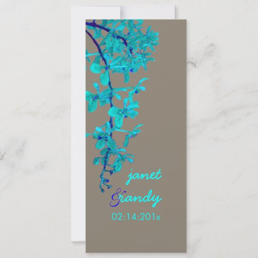 TURQUOISE-ORCHINEN/RENANTHERA/DIY-Farbe Einladung (Vorderseite)