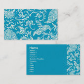 Turquoise Paisley Profil Visitenkarte (Vorne/Hinten)