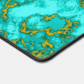 Turquoise Pattern Schreibtischunterlage (Ecke)