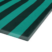 Turquoise Peacock Vertikale Streifen Schneidebrett (Ecke)