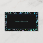 Turquoise Pearl Floral Business Card Visitenkarte (Rückseite)