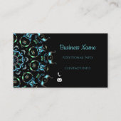 Turquoise Pearl Mandala Business Card Visitenkarte (Vorderseite)