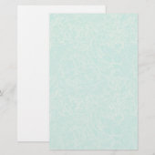 Turquoise-Peony-Muster Briefpapier (Vorne/Hinten)