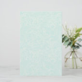 Turquoise-Peony-Muster Briefpapier (Stehend Vorderseite)