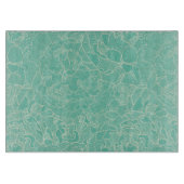 Turquoise-Peony-Muster Schneidebrett (Vorderseite)