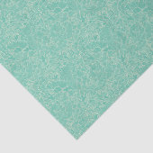Turquoise-Peony-Muster Seidenpapier (Ausschnitt)