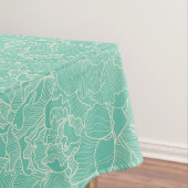 Turquoise-Peony-Muster Tischdecke (Beispiel)