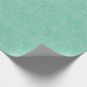 Turquoise Peony Pattern Geschenkpapier (Ecke)