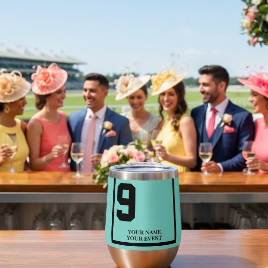 Turquoise Pferderennen 9 Personalisiert Derby