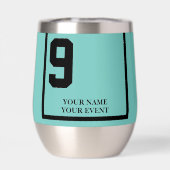 Turquoise Pferderennen 9 Personalisiert Derby (Rückseite)