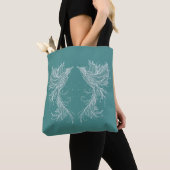 Turquoise Phoenix Twins Tote Bag Tasche (Von Nahem)