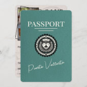 Turquoise Puerta Vallarta Pass Save The Date (Vorne/Hinten)