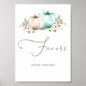 Turquoise Pumpkin Girl Baby Duwer Favoriten Poster (Vorne)