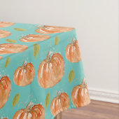 Turquoise Pumpkin Pattern Tischdecke (Beispiel)